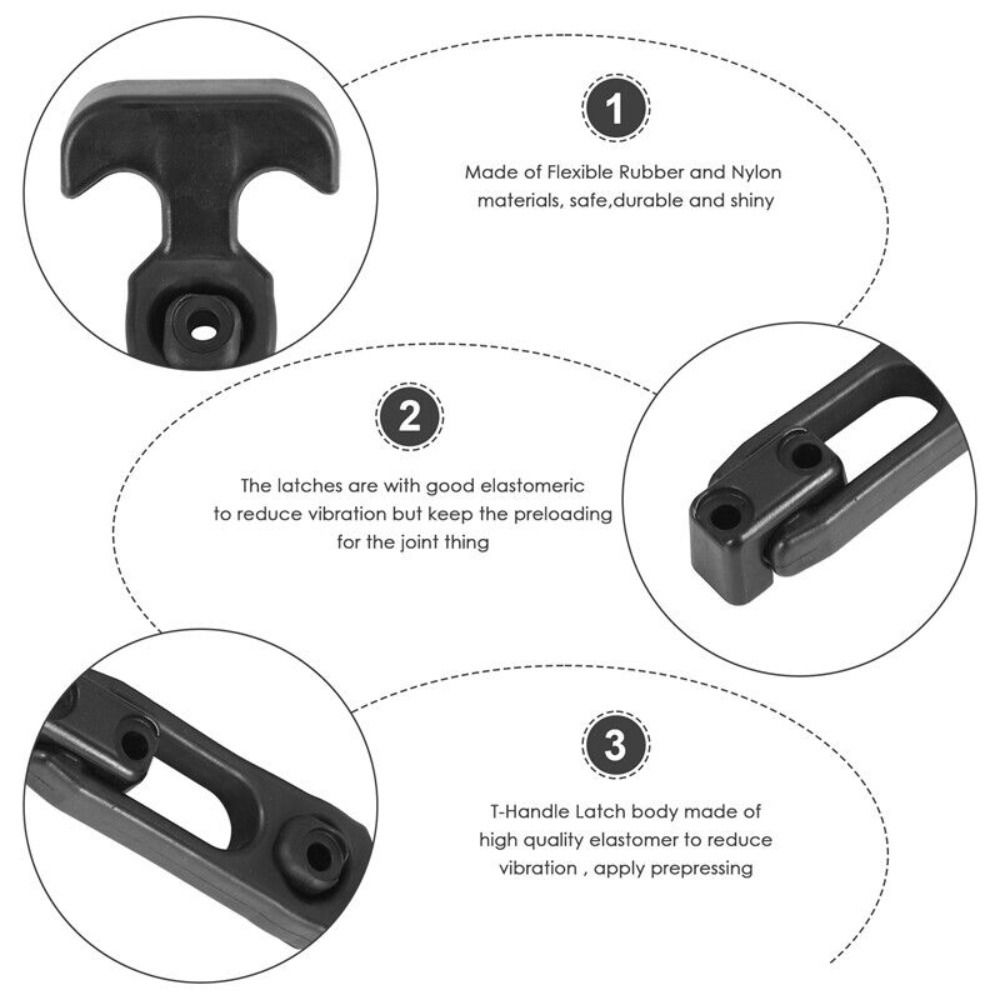 T-Handle Rubber Flexible Draw Latches Fit for Toolbox /Cooler/ Cart/Farm Flexible Rubber Pull-Action Door Locks