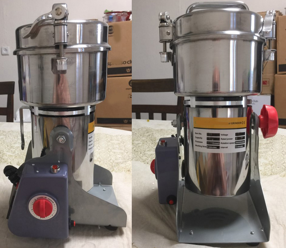 Broyeur, 110V/220V, 800g, pour Grains, épices, herbes, céréales, café, aliments secs, appareil broyeur, farine et poudre, médicaments