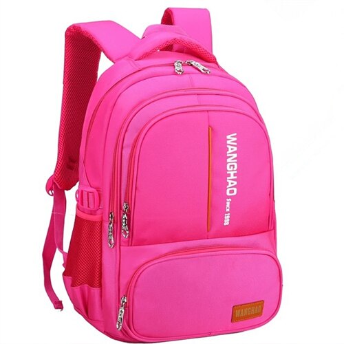 Suitable for grades 1-9 Children Orthopedic School Backpack School bags For boys Waterproof Backpacks Kids satchel Schoolbgs: L rose