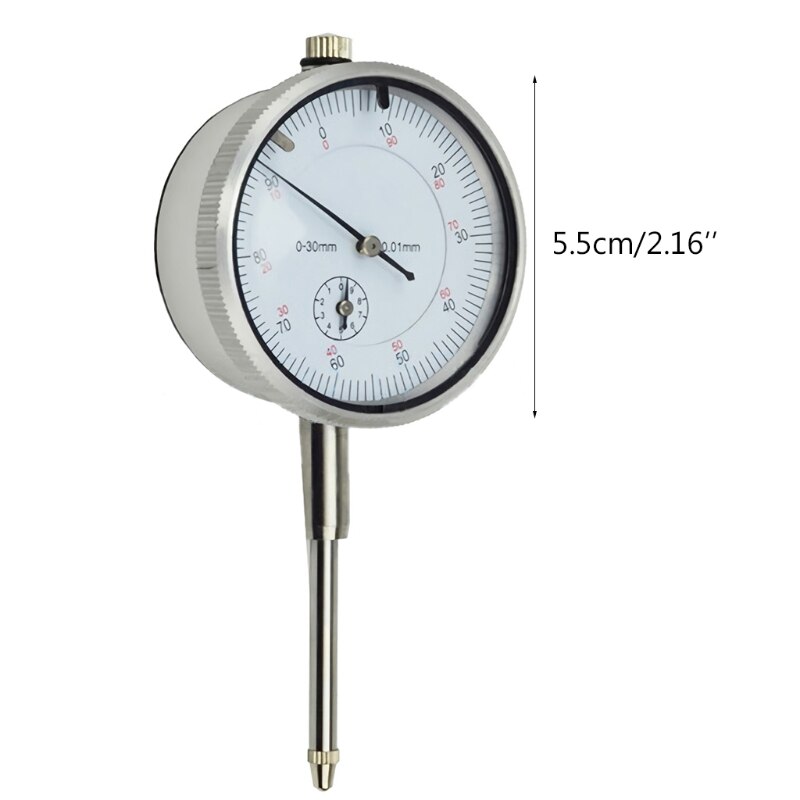 Medidor de indicador de esfera de 0 a 30mm/0,01mm, con Lug, instrumento de medida preciso, herramienta micrométrica