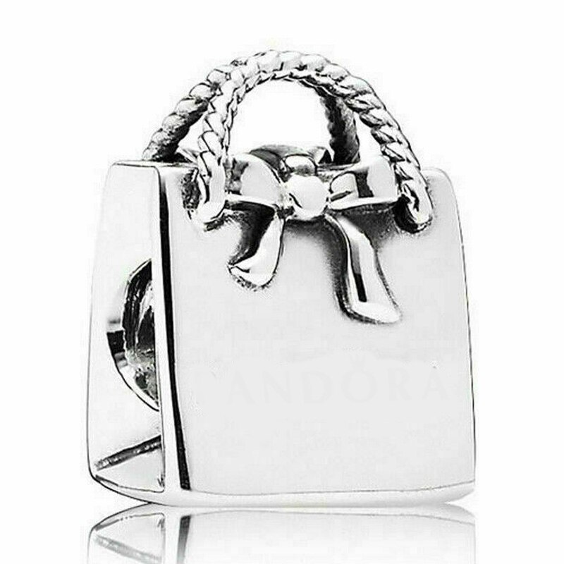 Spinning Hearts Signature Scent Shopping Handbag Logo Ball Charm 925 Sterling Silver Beads Fit Bracelet DIY Jewelry: B44