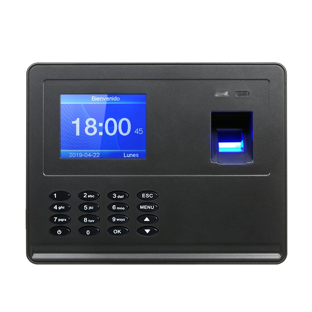 Biometric Fingerprint Attendance Machine 2.8" Display USB Fingerprint Attendance System Time Clock Employee Checking-in Recorder