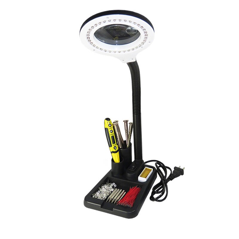 Miaozaigou Draagbaar Head Wearing Vergrootglas met LED Lamp Klok Reparatie Lezen Vergrootglas Chirurgie Vergrootglas en verwisselbare lenzen: 1.0X, 1.5X, 2.0X, 2.5X, 3.5X