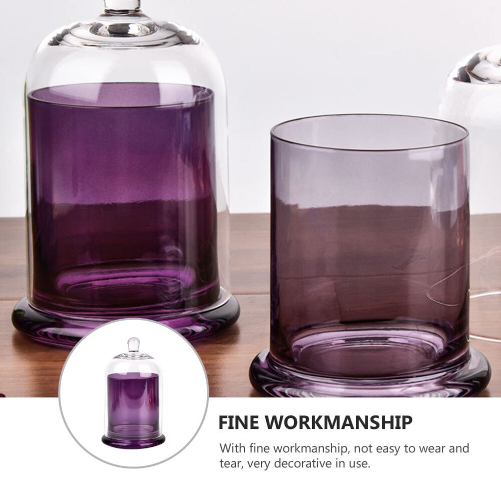 1 Set Decorative Glass Cover Aroma Cup Wedding Decor (Transparent)
