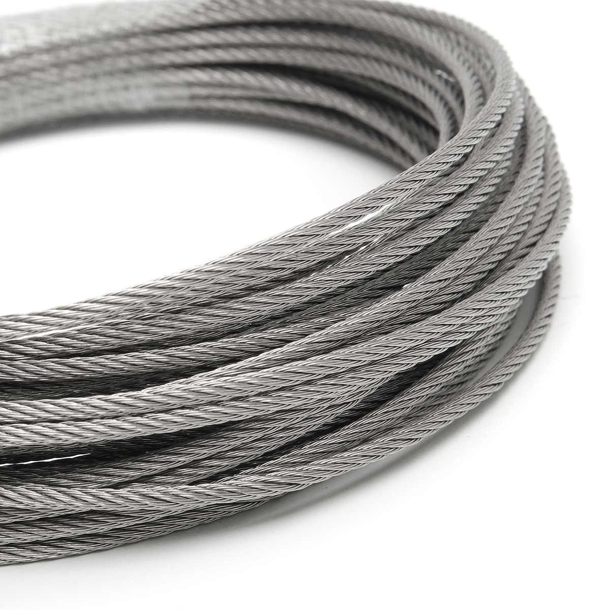Rustfrit stål wire reb træk 2mm struktur kabel fiskeri løfte kabel tørresnor 1m/ 5m/ 10m/15m/ 20m/25m/50m/100m