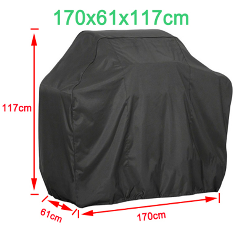 Bbq grill trekk utendørs støv vanntett weber kraftig grill trekk regn beskyttende utendørs grill støvtette trekk runde: 170 x 61 x 117cm