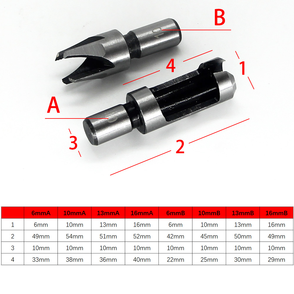 Straight And Tapered Wood Plug Hole Cutter Plug Cutting Drill Take Steel Knife Log Tenon Cork Woodworking Drilling Tools