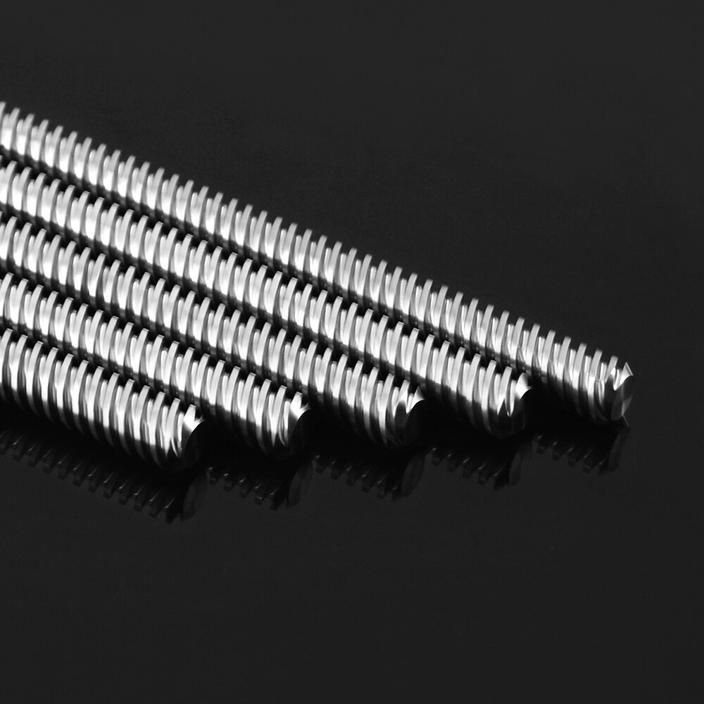 Trapezoidal T8 Lead Screw 2mm Lead 200mm 250mm 300mm 350mm 375mm 400mm 450mm 500mm with Brass Nut for 3D Printer Z Axis