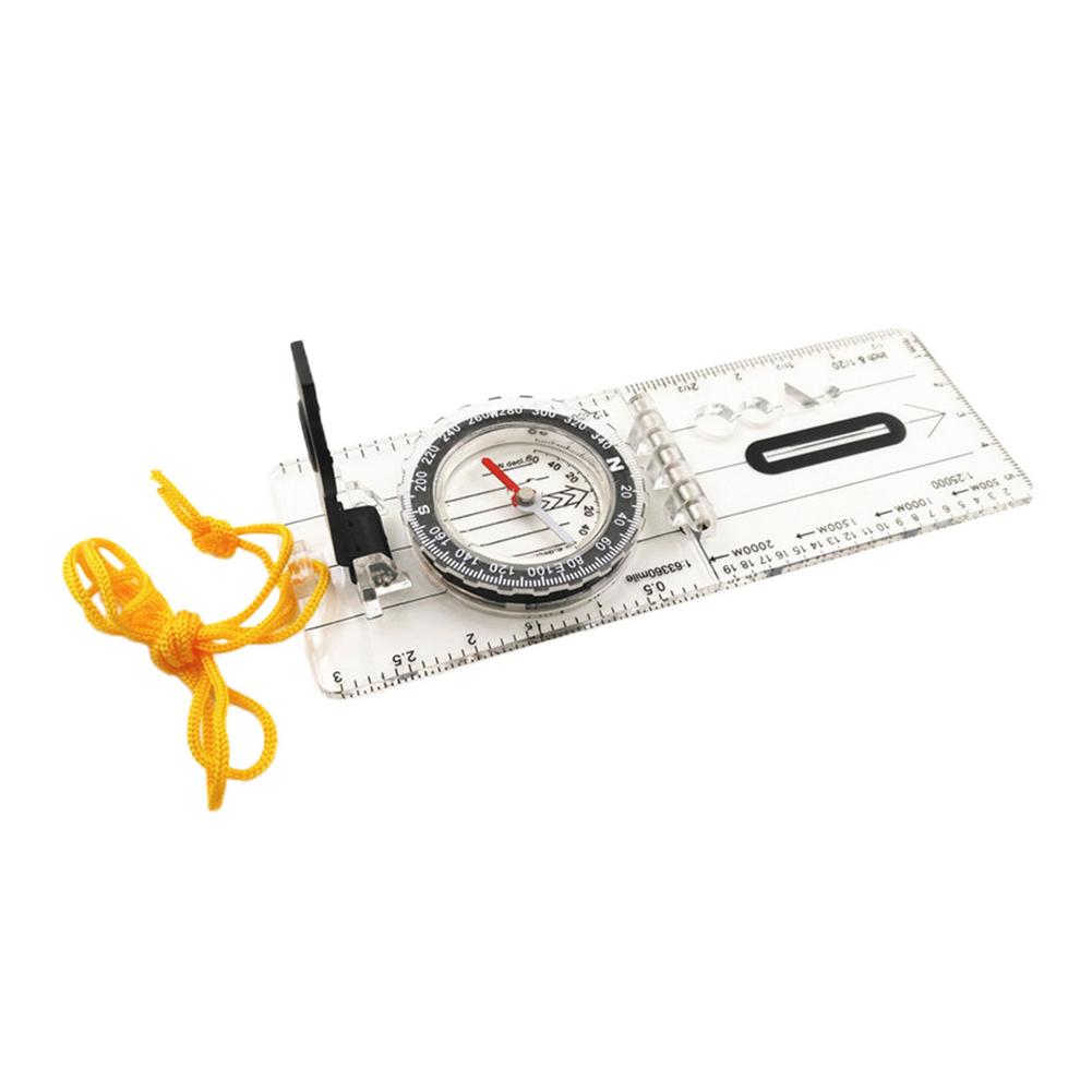 Lightweight Baseplate Ruler Map Scale Compass Multi-Function Magnifying Compass For Hiking Outdoor Thumb Compass: Default Title