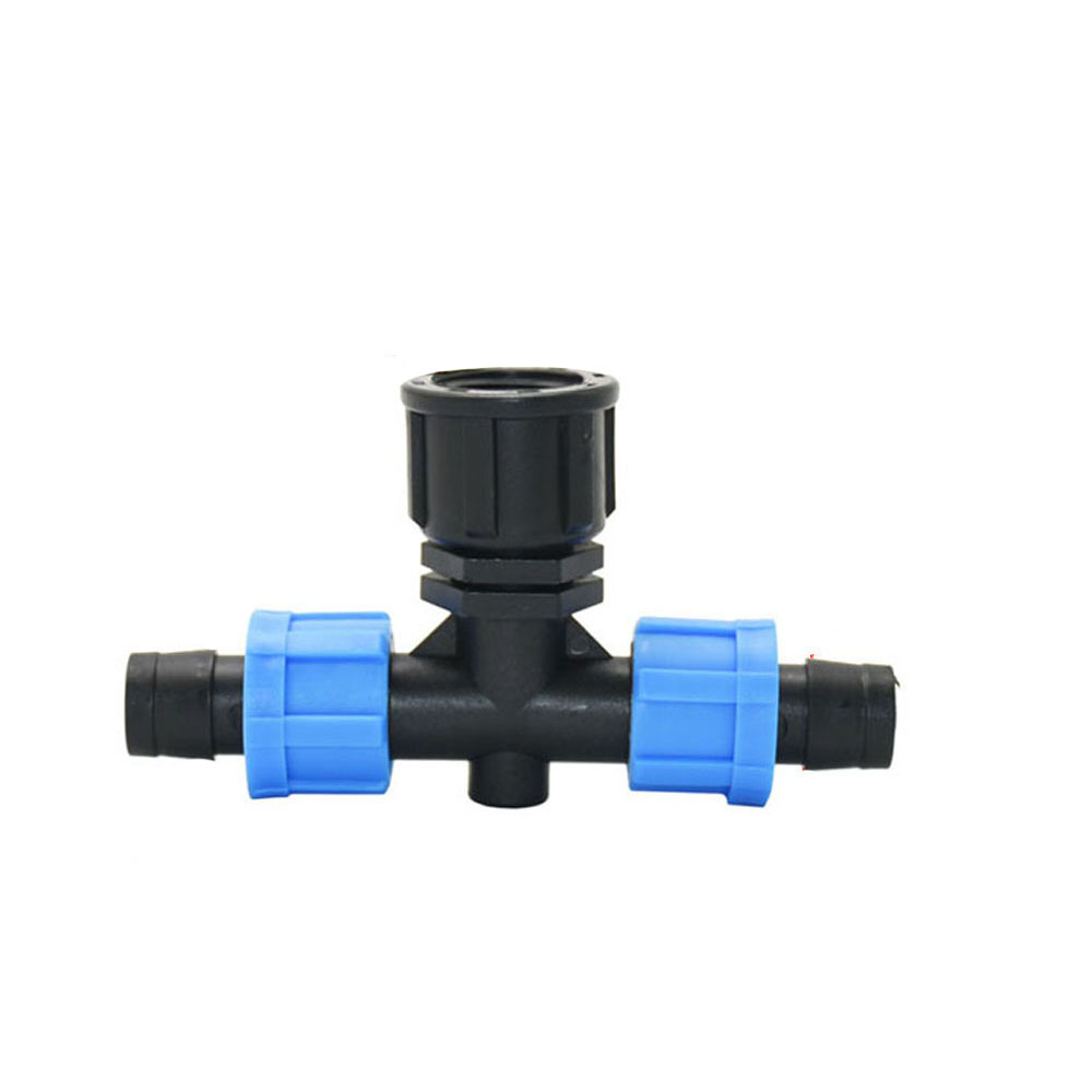 16mm Micro Irrigation Drip Tape Connectors Tee Repair Elbow End Plug Tap Fittings Locked Hose Joints Greenhouse Coupler