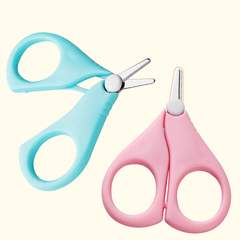 Tijeras de seguridad para manicura con punta redonda para bebé, de acero inoxidable, Ideal para de ducha, para recién nacidos, bebés y niños pequeños