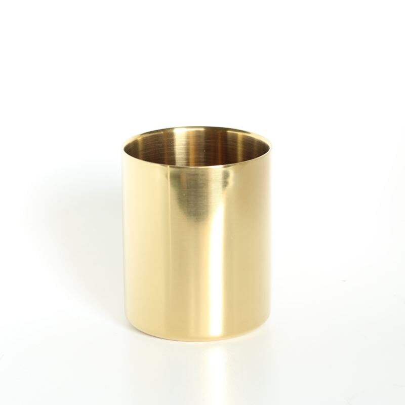 Nordic Stijl verkoperd Gouden Vaas Pen Houder Kaars Cup Kaars Houder Rvs Vaas Decoratieve Opslag Emmer 1645