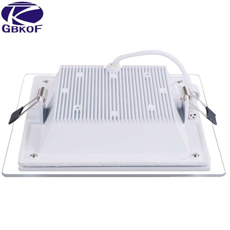 6W 12W 18W Glass led Ceiling Recessed panel Light Painel lamp home decoration round square Led Panel Downlight Cold/Warm White