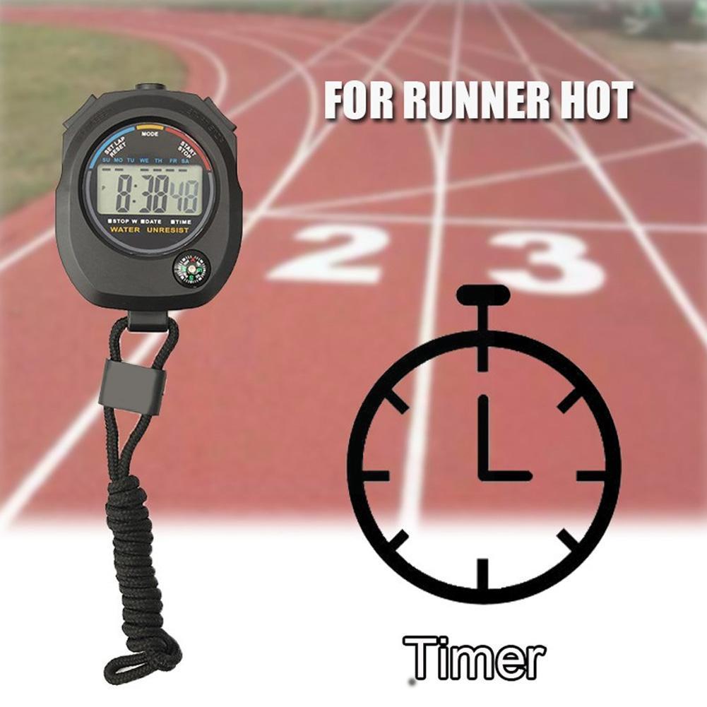 1 Pcs Digital Stopwatch Timer Multifuction Handheld Sports Stop Chronograph Training Outdoor Watch Timer Runni A5g6