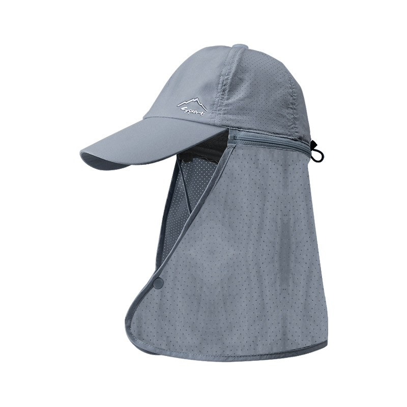 Gorra de pescador con protección UV para hombre, gorro de pescador de secado rápido para senderismo al aire libre, sombrero de cubo extraíble para el sol, bufanda de Panamá: Lavanda