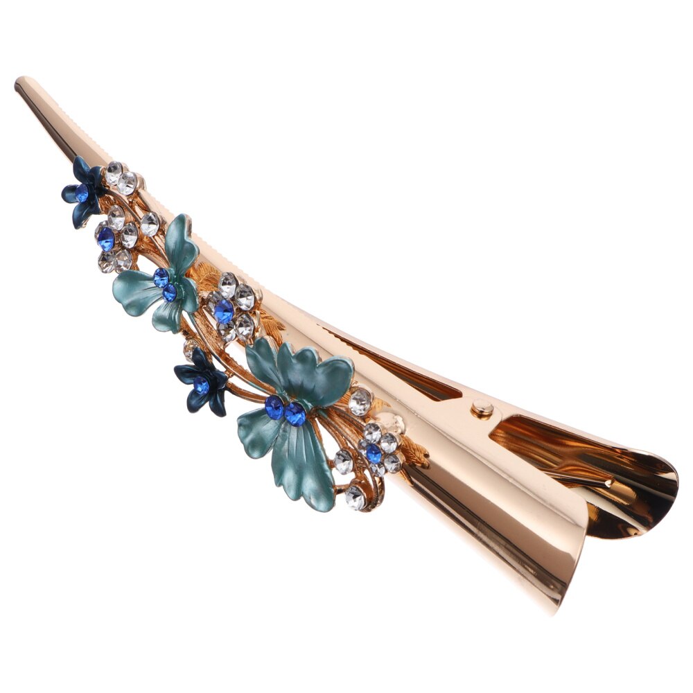 Female Hair Clip Flower Hair Decor Barrettes Large Duckbill Clip