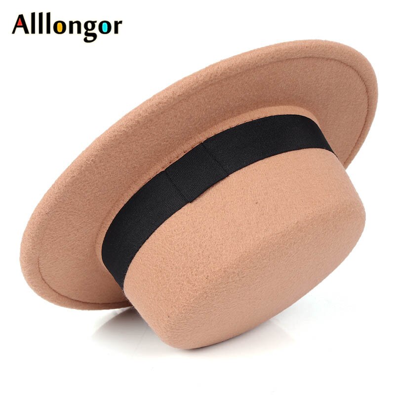 Outono 2020 inverno feminino chapeu lã fedora chapéu masculino borda larga jazz chapéu cinto bonés bowler chapéus de feltro cloche preto vermelho