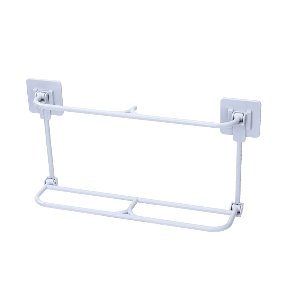 25# Storage Holder Home Plastic Wall Hanging Hanger Slippers Shelf Storage Organizer Housekeeping Shoes Rack: Gray 