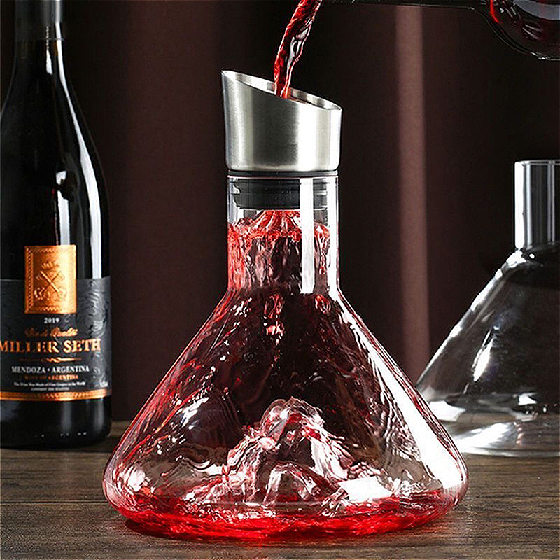 1400 ml/1600 ml Kristal Ijsberg Karaf Huishoudelijke Rode Wijn Dispenser Premium Wijnglas Bar Luxe Wijnpot prachtige Whisky Pot
