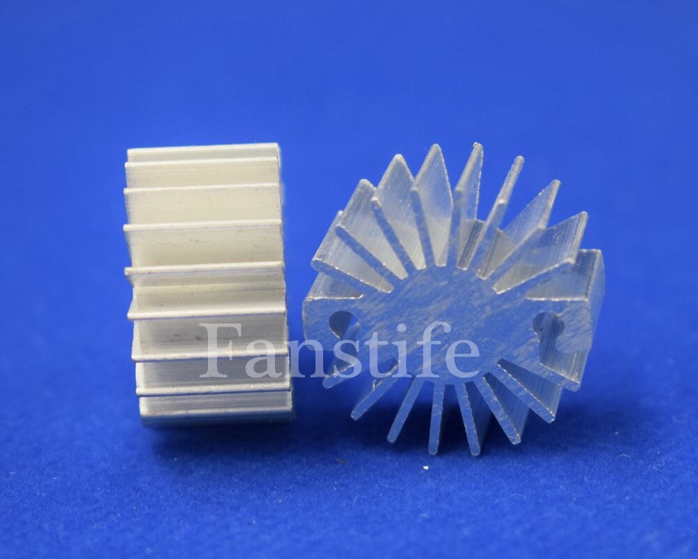 23mm høyde -10mm 1w høy effekt ledet radiator aluminium kjøleribbe stjerne