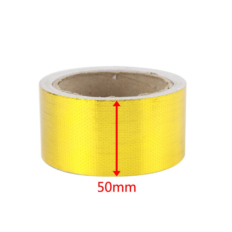 Brandvertragende Thermische Uitlaat Tape Luchtinlaat Warmte Isolatie Shield Wrap Reflecterende Warmte Barrière Zelfklevende Motor Voor Auto