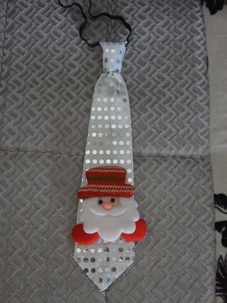 Led blinkande glödande julslips träd nyhet slips röd jultomte snögubbe jultomte älg halsslips för festival: 4