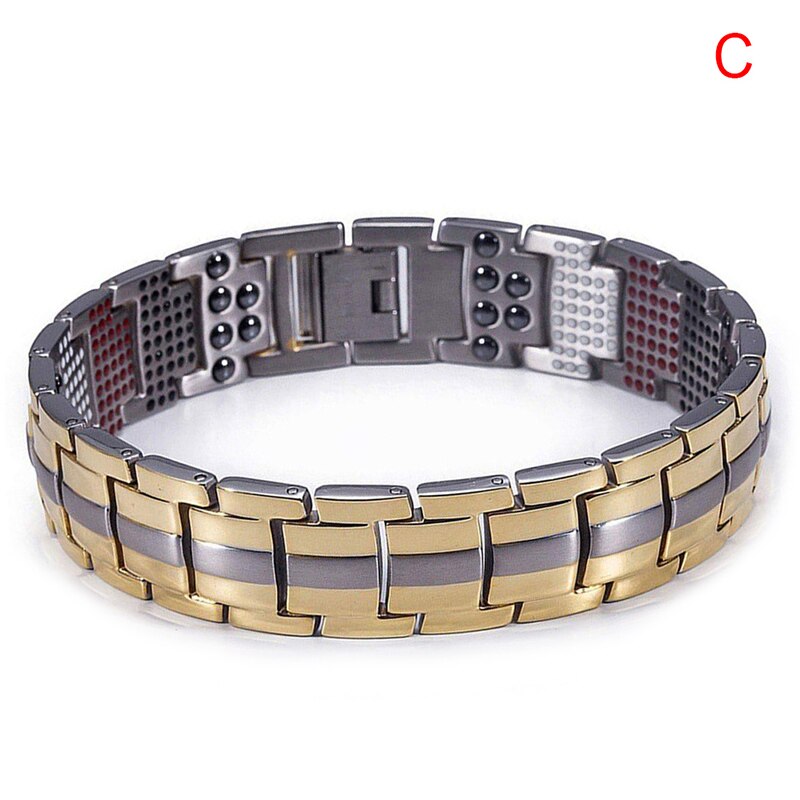 Galvani schwarz 4-IN-1 Anion Magnetische Armband 591 Elemente Titan Männer Armbänder d88