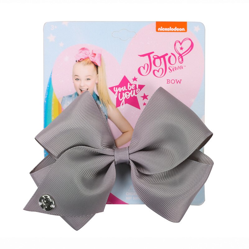 35 couleurs 5 pouces arcs pince à cheveux chapeaux cheveux arc pour bébé enfants filles à la main ruban nœud papillon cheveux accessoires: Gris foncé