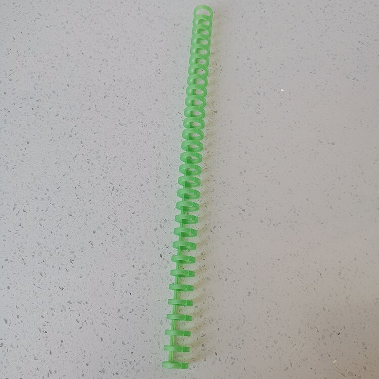 12mm reliure anneau anneau boucle reliure bande perforée machine A4 / 30 trou B5 / 26 trou document en plastique feuille mobile papier chaîne: green