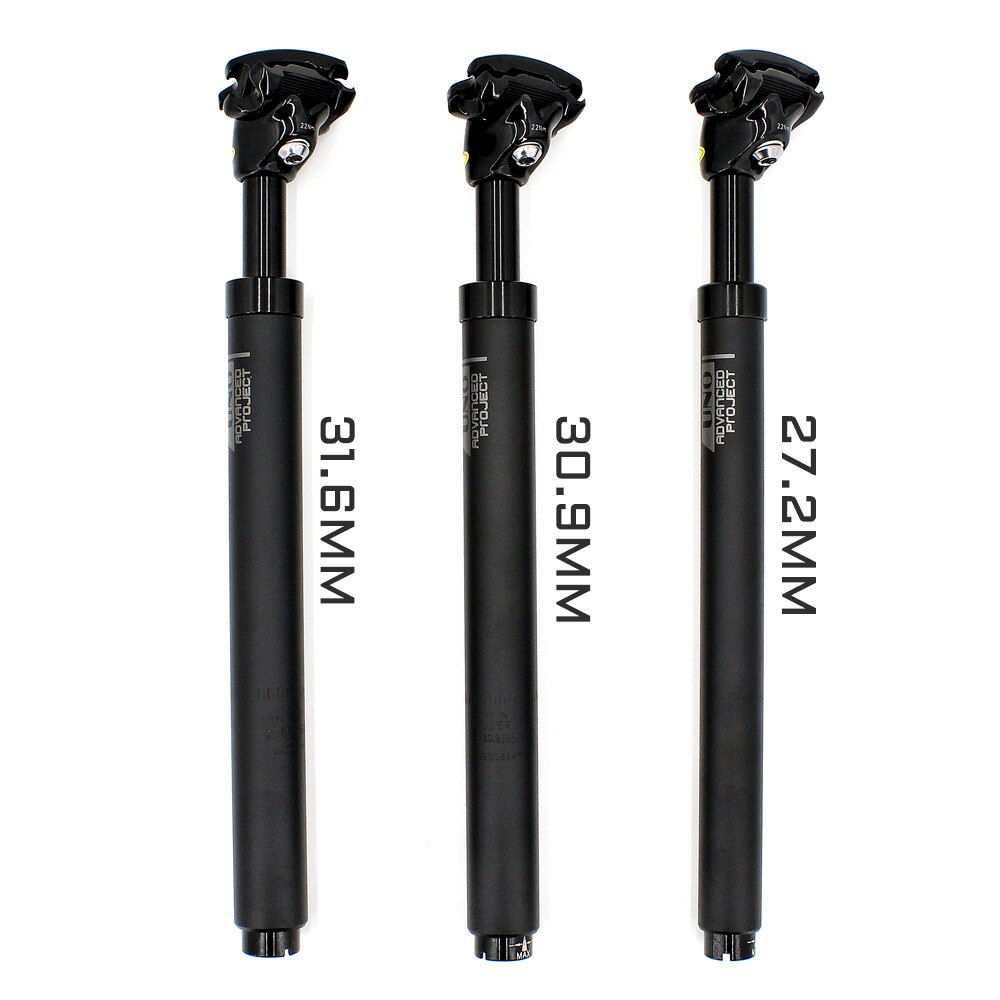 Uno Fiets Dropper Post Suspension Bike Zadelpen 27.2/30.9/31.6X350Mm Schokdemper Fiets Zitbuis bike Pole Cyclus Zadelpen