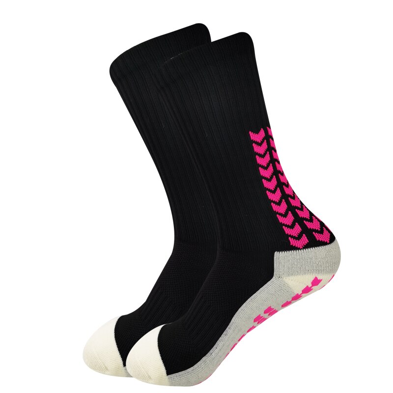 Calcetines de fútbol para hombre y mujer, medias deportivas antideslizantes con fondo de silicona, medias de agarre para baloncesto: Azul