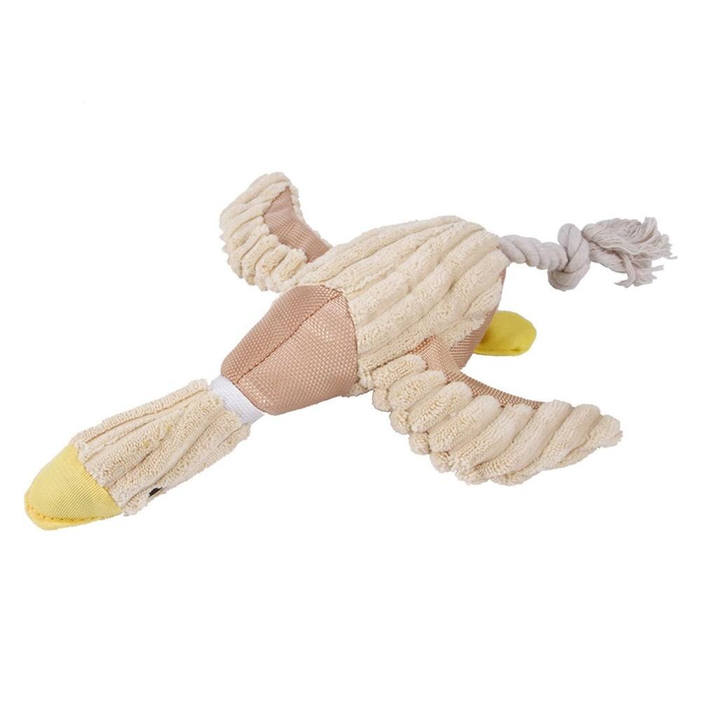 Grote Hond Speelgoed Retriever Hond Tandjes Geuit Eend Molaire Huisdier Speelgoed Levert Gevulde Squeaking Duck Getoeter Eend: WHITE