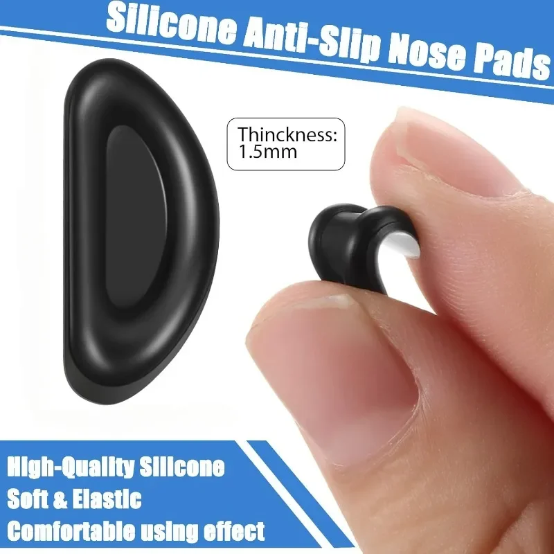 10/60pcs Glasses Nose Pads Adhesive Silicone Nose Pads Non-slip Transparent Nosepads for Glasses Eyeglasses Eyewear Accessories