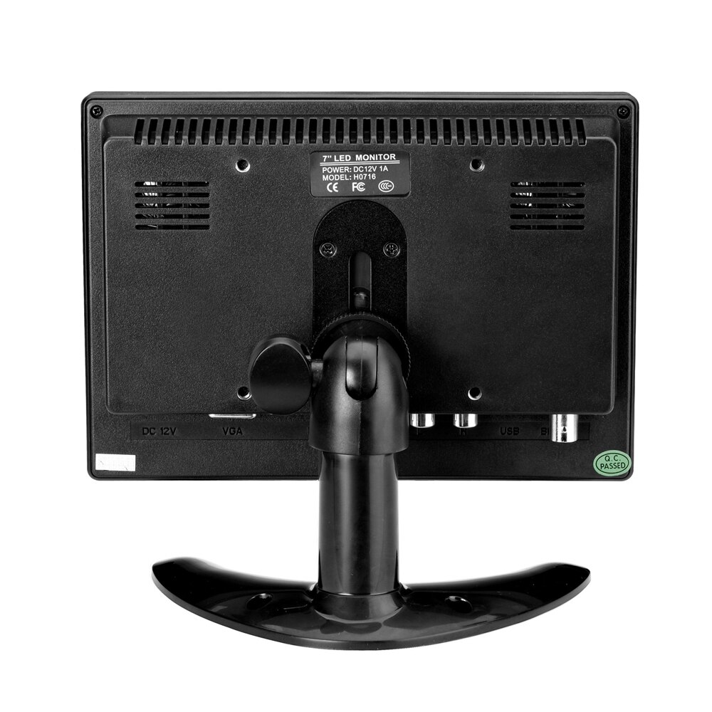 ZHIXIANDA Breedbeeld 7 inch LCD Monitor Kleine LCD Monitor HDMI Draagbare LCD Monitor Met AV/VGA/HDMI-Interface en Luidsprekers