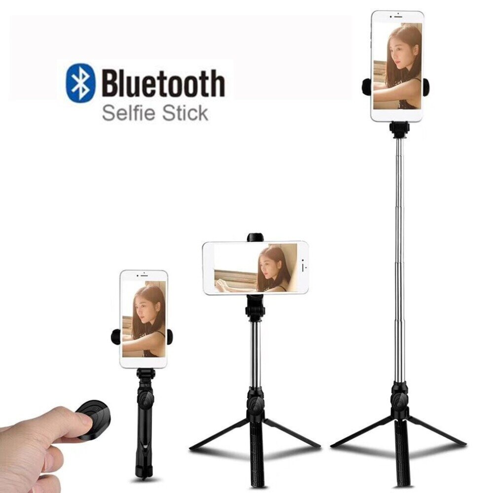 Mini statief monopod selfiestick bluetooth draadloos met knop pau de palo selfiestick voor iphone 6 7 8 android stick