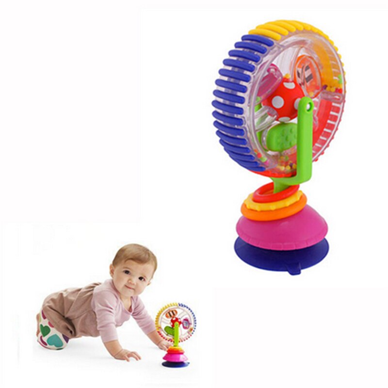 Sccjgl 1Pc Baby Speelgoed Drie-Kleur Model Draaiende Windmolen Noria Kinderwagen Eetkamerstoel Met Zuignappen Educatief Speelgoed voor Baby