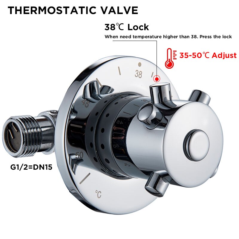 Senlesen Thermostatische Mengkraan Messing Controle De Mixing Watertemperatuur