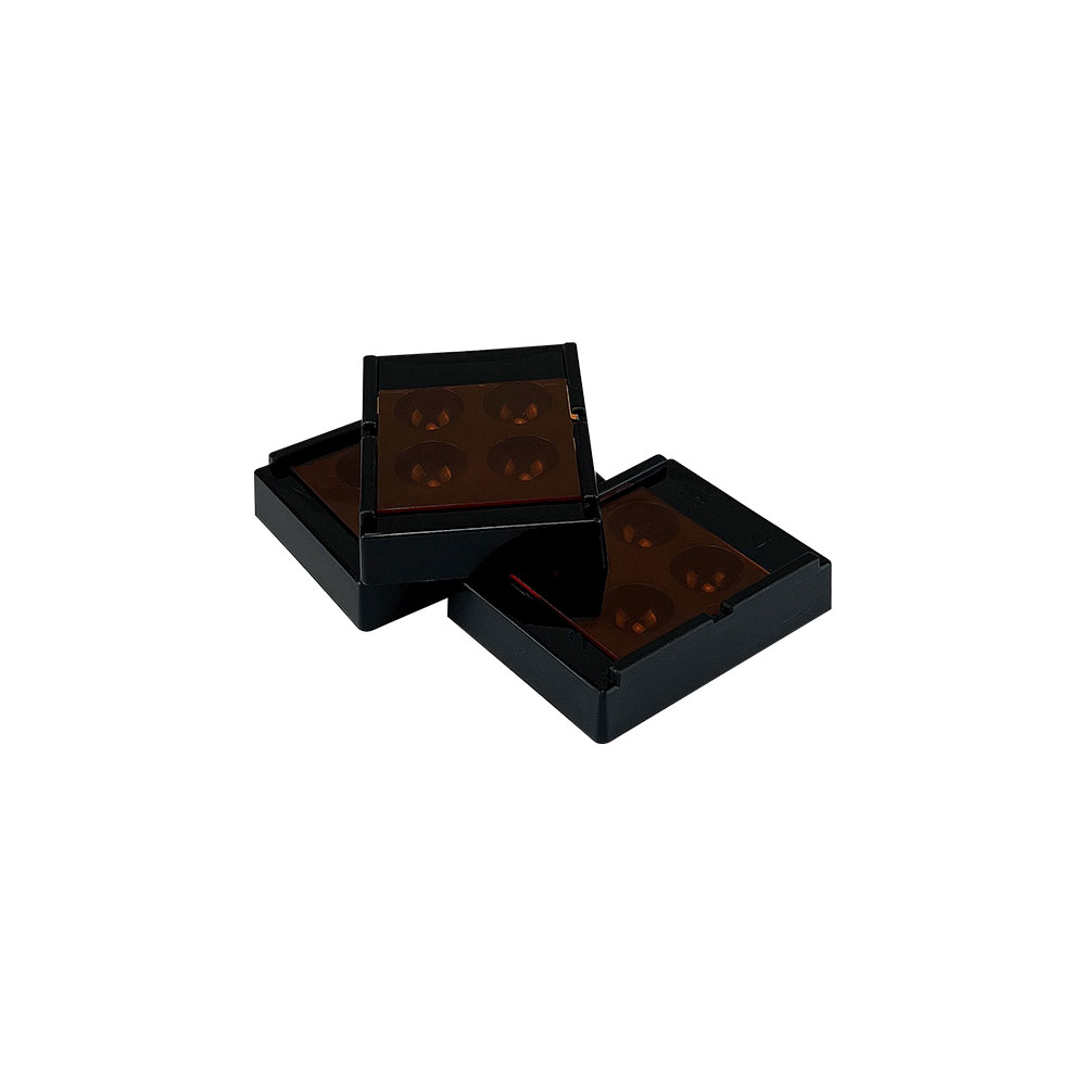 Scatola per impiallacciatura dentale 4 fori Denti toppa Ombreggiatura Custodia leggera Odontoiatria Membrana Scatola per denti Protesi Fermo Scatola molare Nuovo