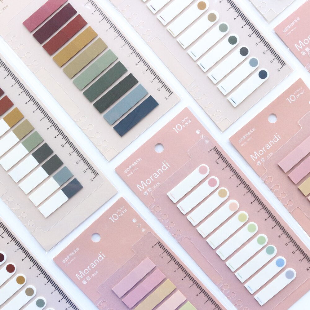 Domikee Klassieke Kantoor School Sticky Kleur Index Label Notepad Lot Pet Student Vlaggen Memo Pad Voor Spiraal Notebook Briefpapier