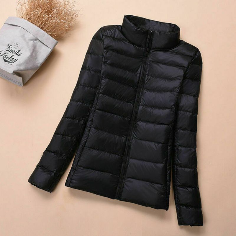 Mujer Uniqlo estilo pato abajo ligero prendas de vestir exteriores de invierno chaqueta Puffer nueva