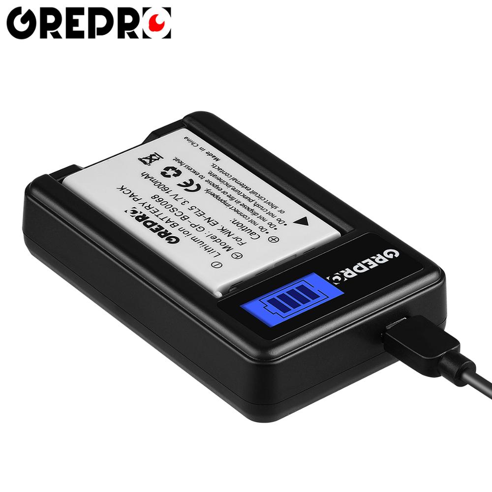1600mAh EN-EL5 es EL5 batería para cámara Digital + cargador USB para Nikon Coolpix P4 P80 P90 P100 P500 P510 P520 P530 P5000 P5100 L50