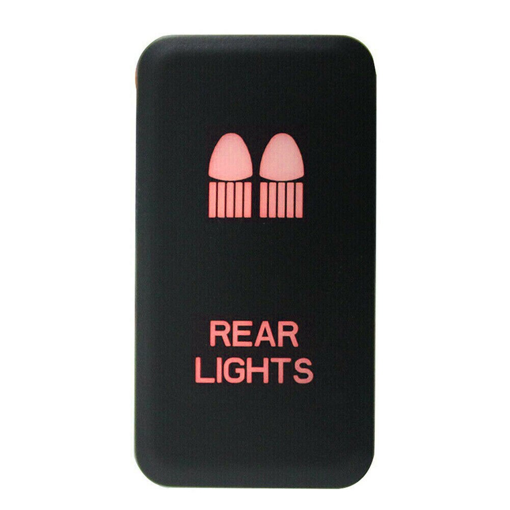 39mm Red LED Light Bar Switch Push Button On-Off Button Switch For Toyota Tacoma FJ Cruiser Land Cruiser 4Runner 12V 3Amp