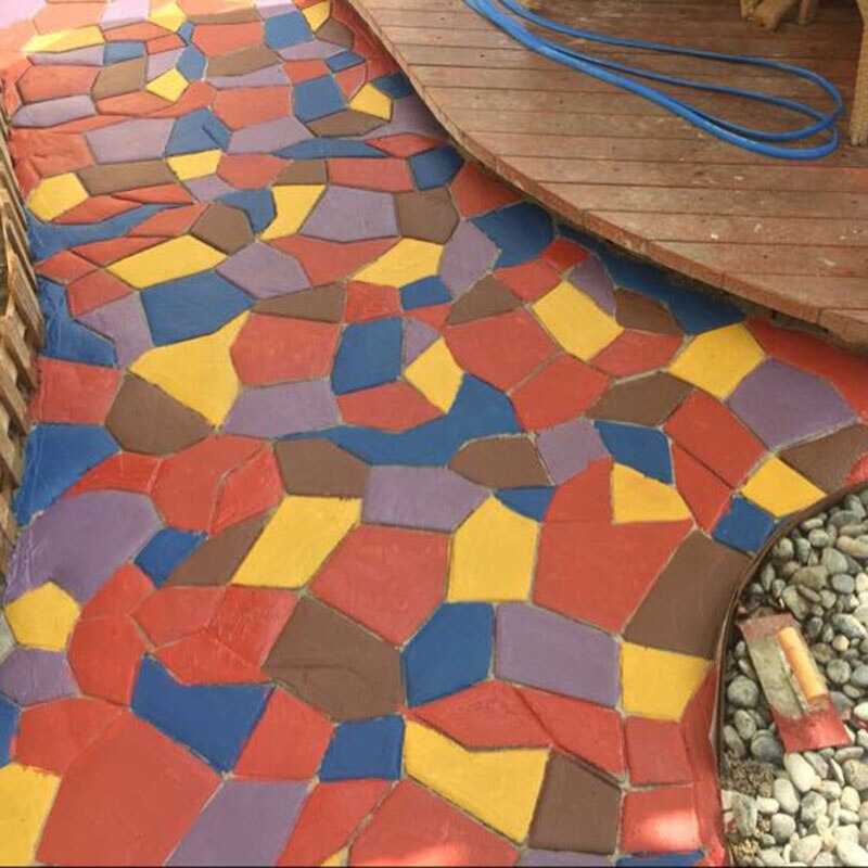 Pavage de chaussée noir irrégulier pour allée, bricolage, outillage décoratif réutilisable, accessoires de décoration pour la maison, le jardin et le chemin