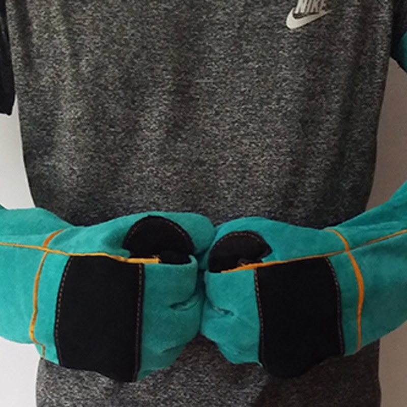 Gants de sécurité Anti-morsure 60cm | Gant de protection Anti-morsure, pour chien chat, Animal, très Long, en cuir, vert, pour animaux, gant de protection, pierreries