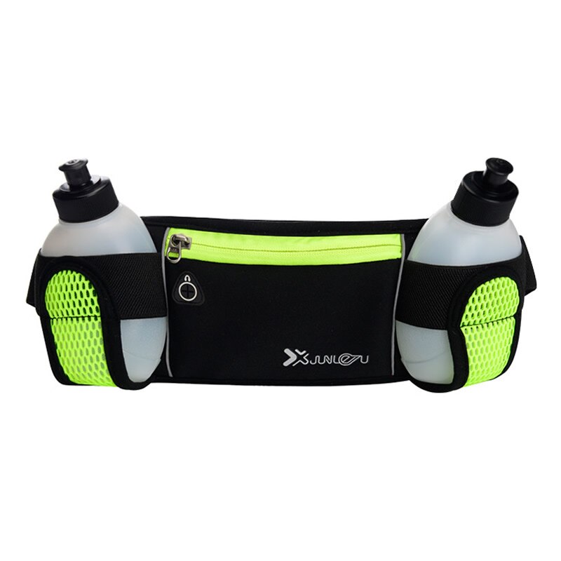 Riñoneras ligeras para hombre y mujer, deportivas, para correr, para exteriores, Neopreno, cinturón de hidratación, riñonera, soporte para teléfono deportivo con 2 botellas