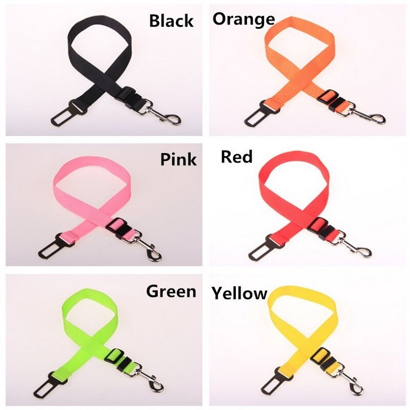 Hond Kat Autogordel Verstelbare Harnas Lead Leash Voor Kleine Medium Kleine Hond 5 Kleur Clip Dierbenodigdheden