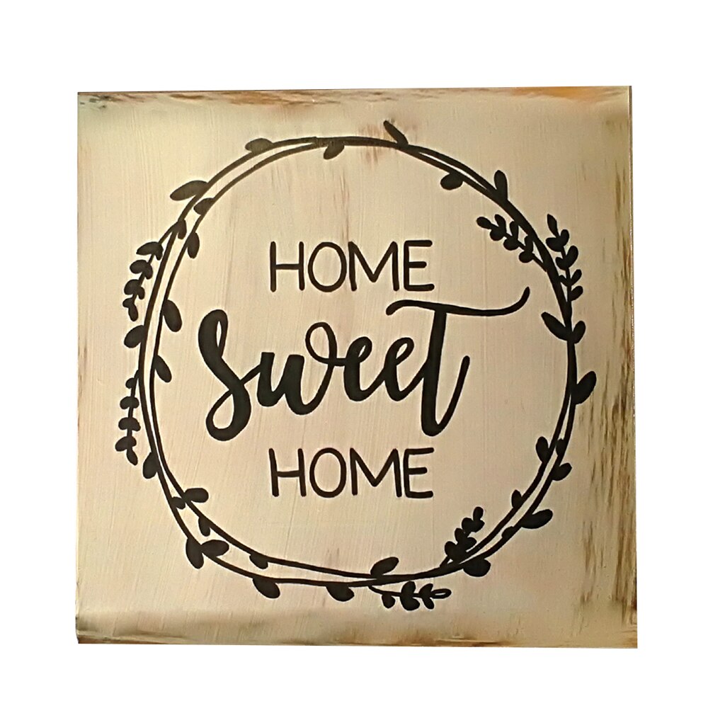 1 Pcs Decorative Rustic Wood Signs Home Sweet Sign Plaque Housewarming Farmhouse Style Distressed Ornament