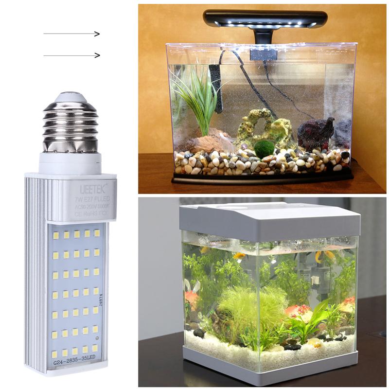 Ueetek 7W E27 Led Spaarlamp Led Planten Groeien Licht Aquarium Verlichting Waterdicht Clip On Lamp Voor Vis tank