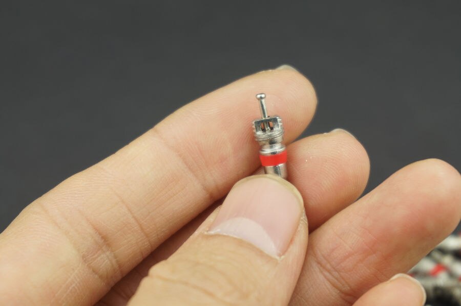Núcleo de válvula Schrader de reparación para aire acondicionado de coche, recambio de neumático de bicicleta, HVAC, 100 unids/lote