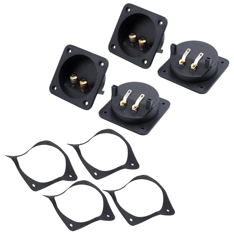 4 stk højttalerboks terminal firkantet skruekopstik subwoofer kabinet ledning